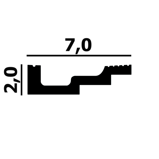 Карниз со ступенями P106